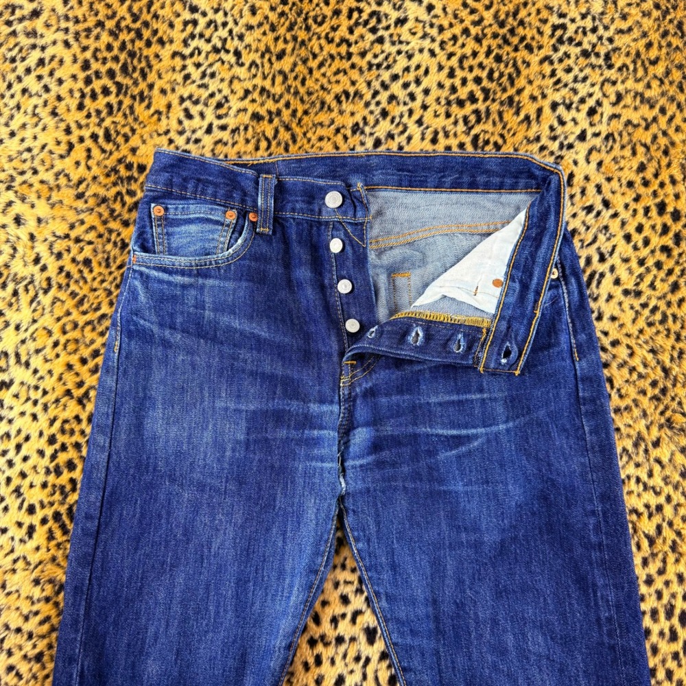 Levis 501 Original Fit Straight Leg Button Fly Blue Jeans W30 L32 00501-0115